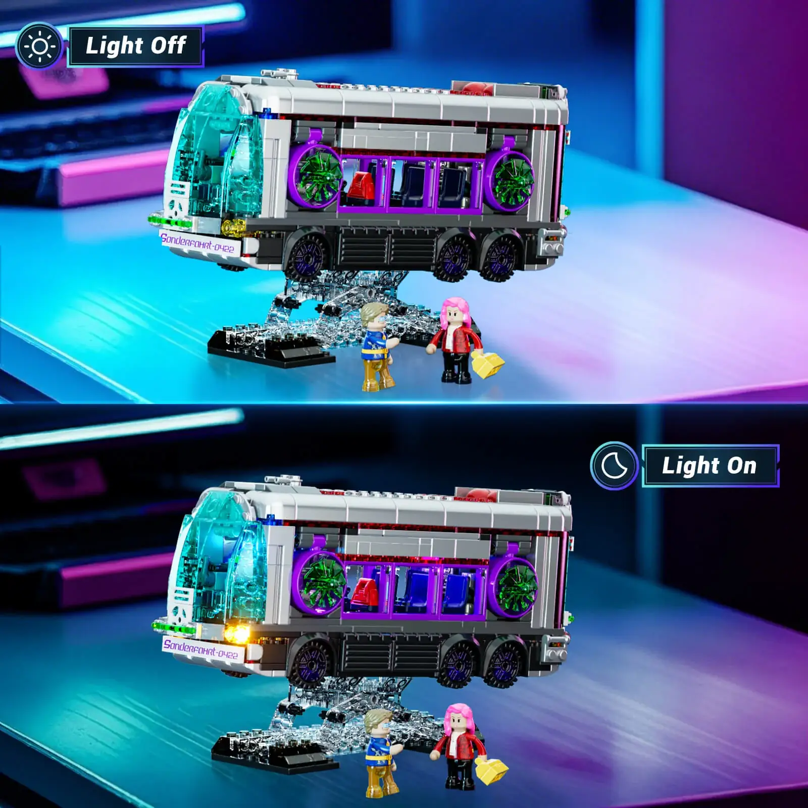 Lumibricks 17003 Future Bus mit LED | 605 Teile Cyberpunk – Bild 5