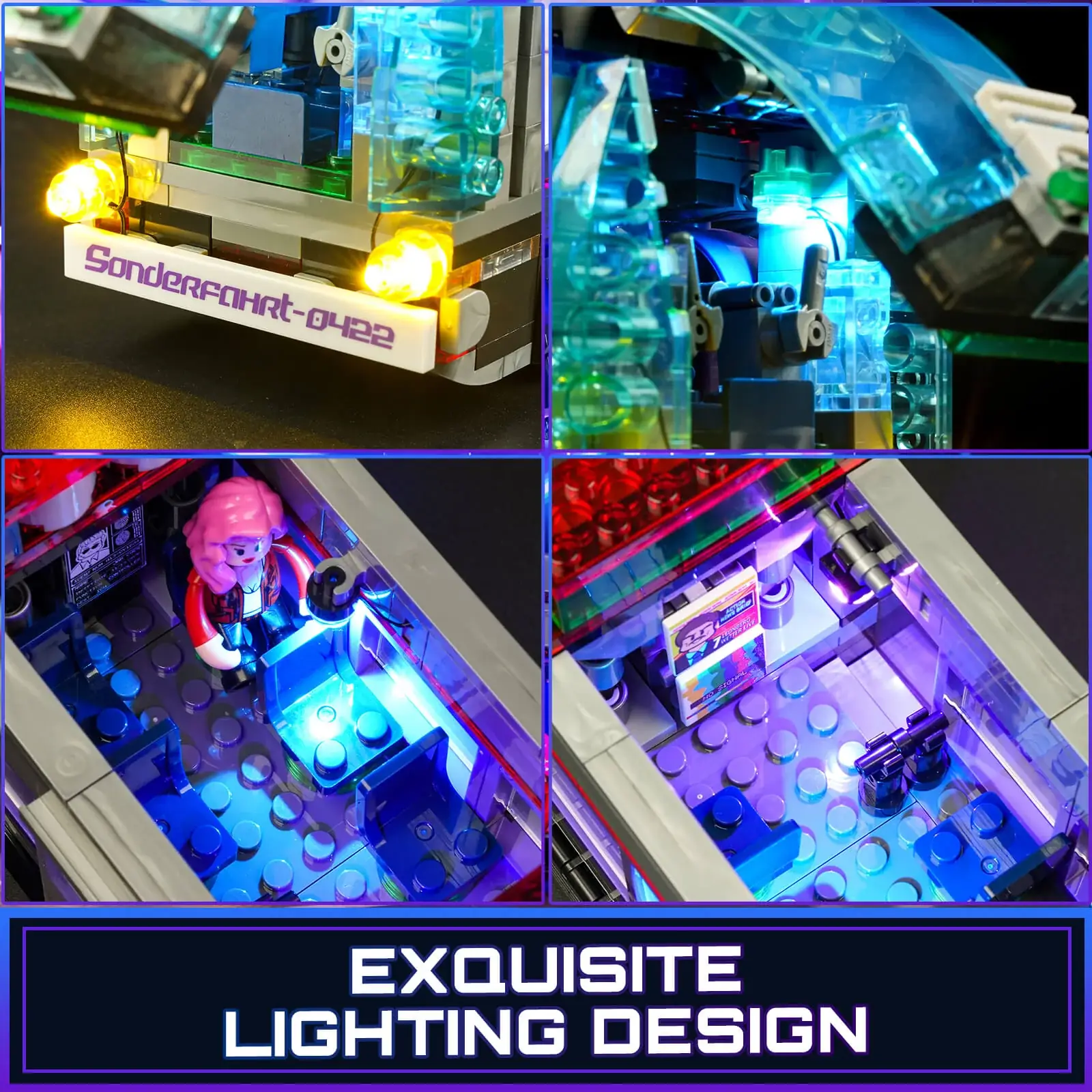 Lumibricks 17003 Future Bus mit LED | 605 Teile Cyberpunk – Bild 7