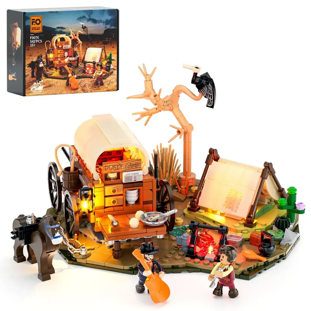 Lumibricks F9076 Cowboy Camp mit LED | 542 Teile Western