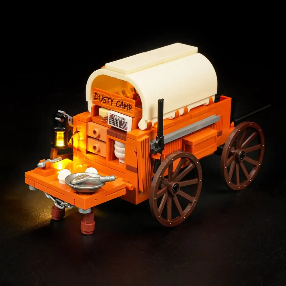 Lumibricks F9076 Cowboy Camp mit LED | 542 Teile Western – Bild 6