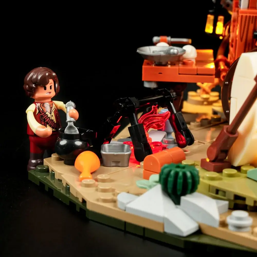 Lumibricks F9076 Cowboy Camp mit LED | 542 Teile Western – Bild 4