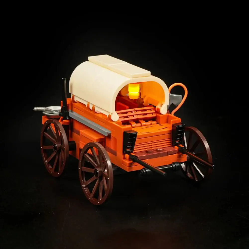 Lumibricks F9076 Cowboy Camp mit LED | 542 Teile Western – Bild 7