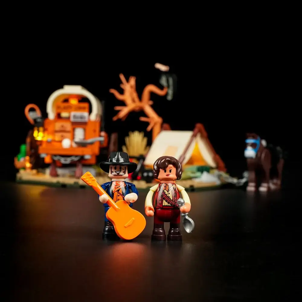 Lumibricks F9076 Cowboy Camp mit LED | 542 Teile Western – Bild 3