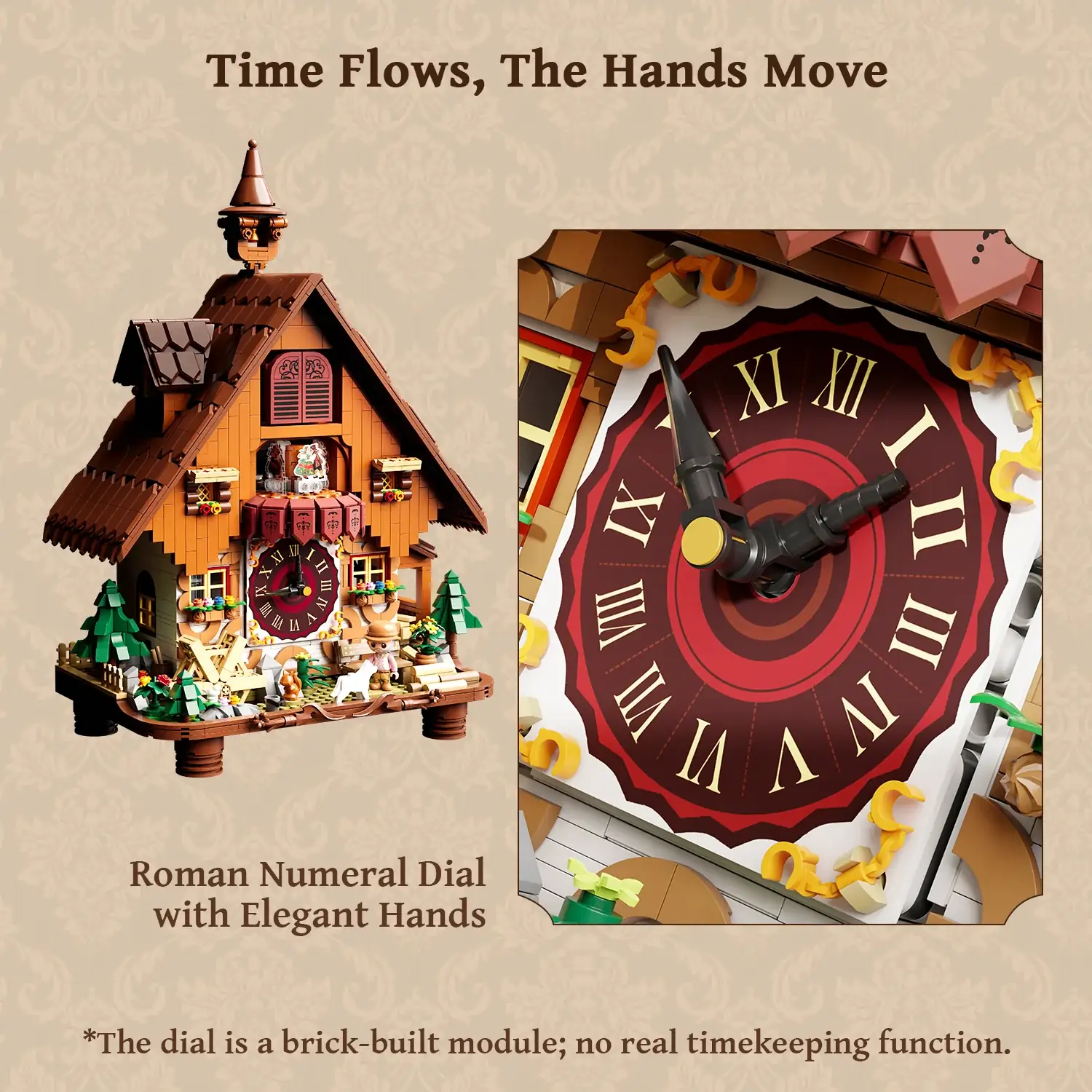 Pantasy 85027 Cuckoo Clock Kuckucksuhr | 2163 Teile mit Quarzwerk – Bild 6