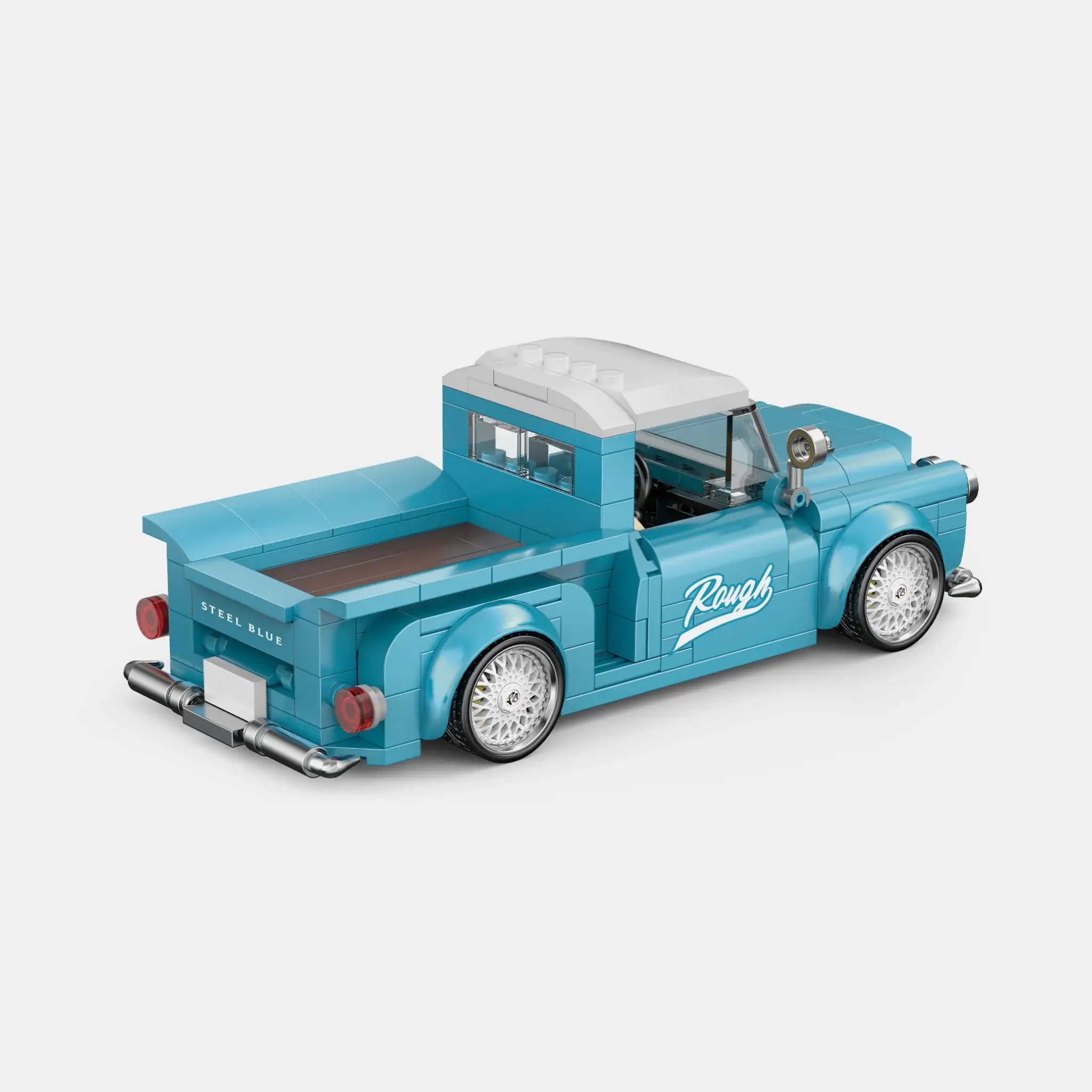 Happy Build PB8840 Steel Blue Pickup mit Vitrine | 300 Teile – Bild 3