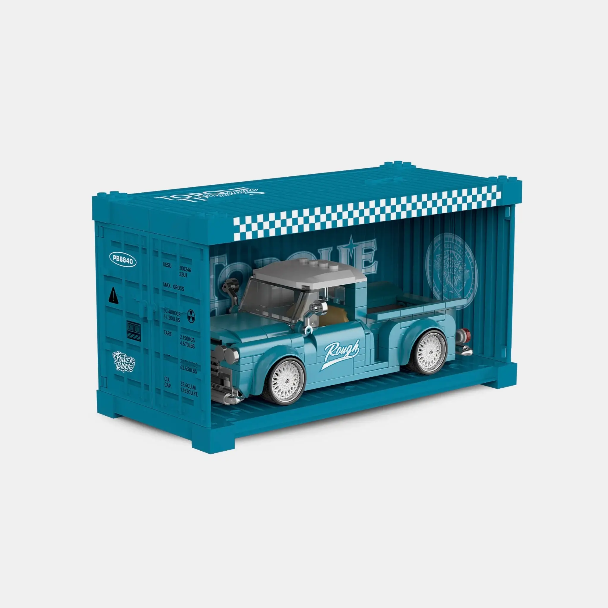 Happy Build PB8840 Steel Blue Pickup mit Vitrine | 300 Teile – Bild 6