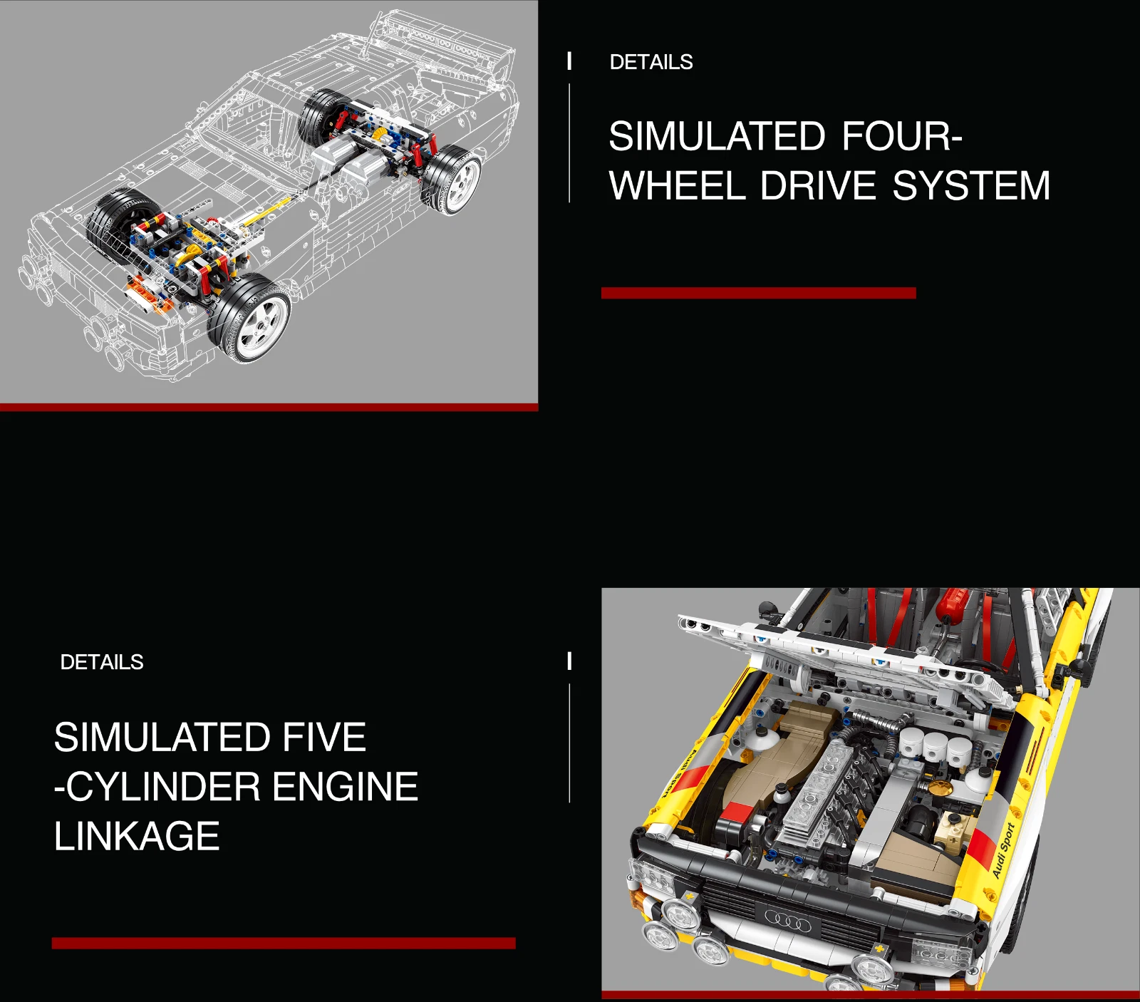 Happy Build YC-23043 Audi Sport Quattro S1 1:8 | Rally – Bild 6