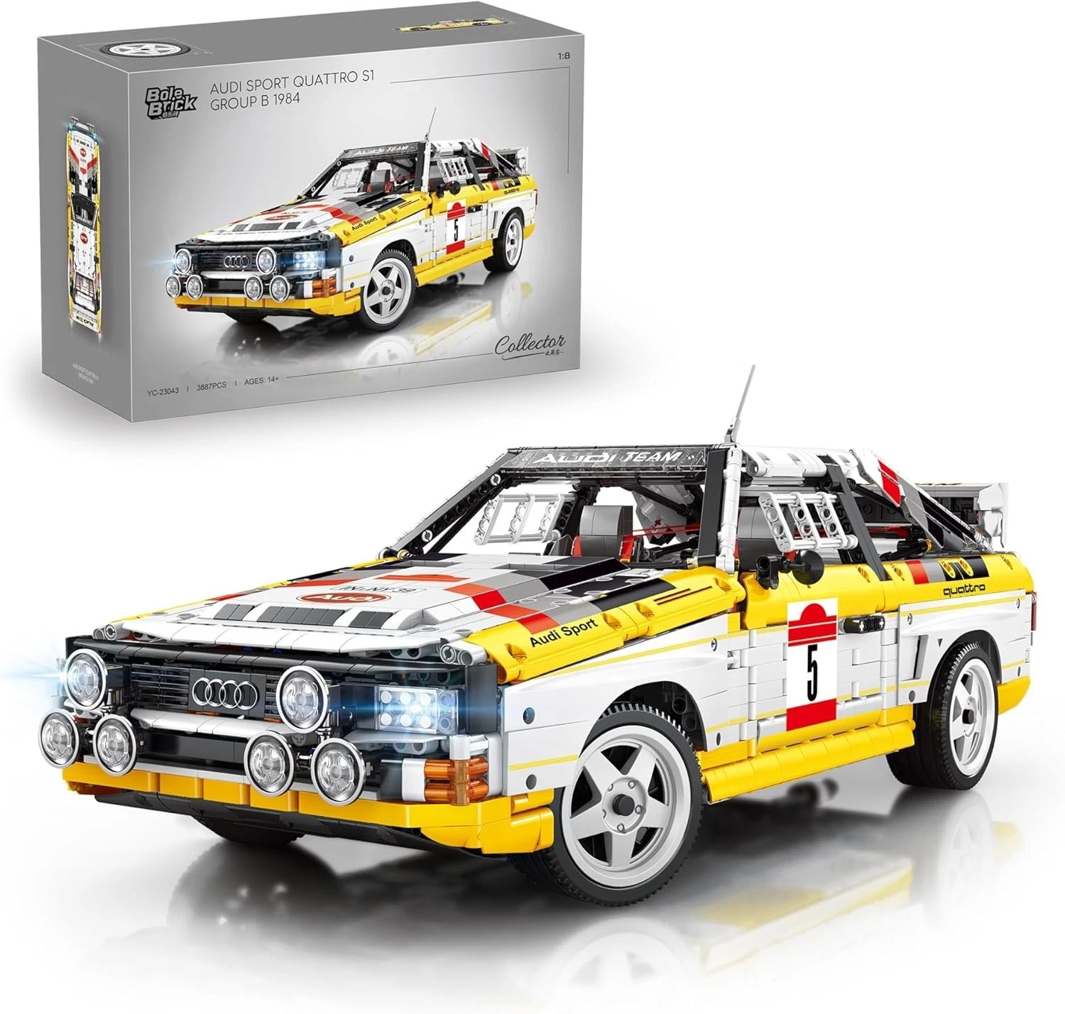 Happy Build YC-23043 Audi Sport Quattro S1 1:8 | Rally