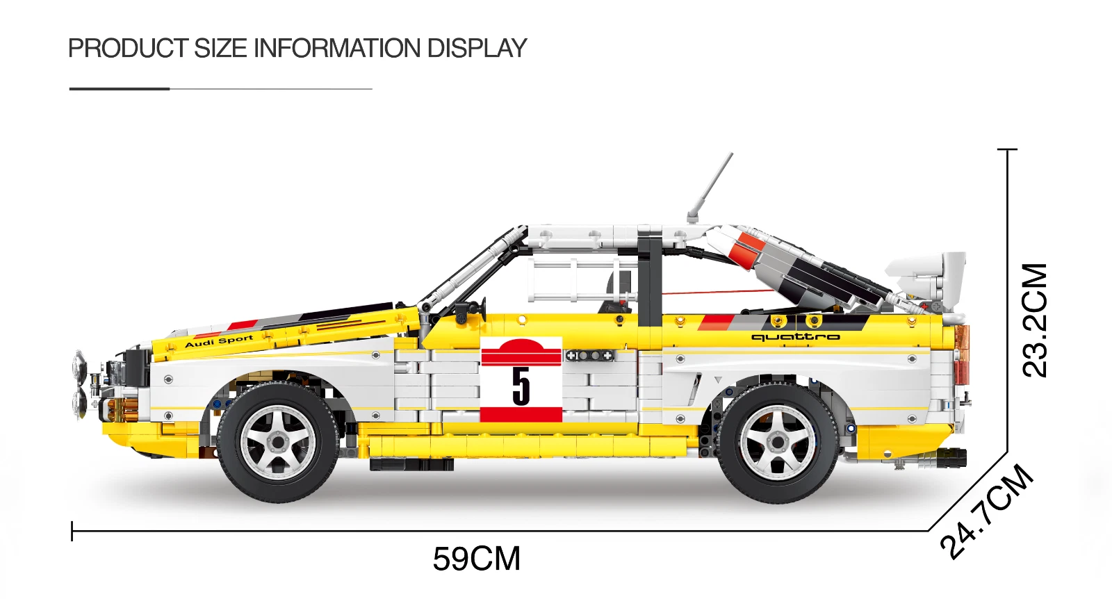 Happy Build YC-23043 Audi Sport Quattro S1 1:8 | Rally – Bild 7