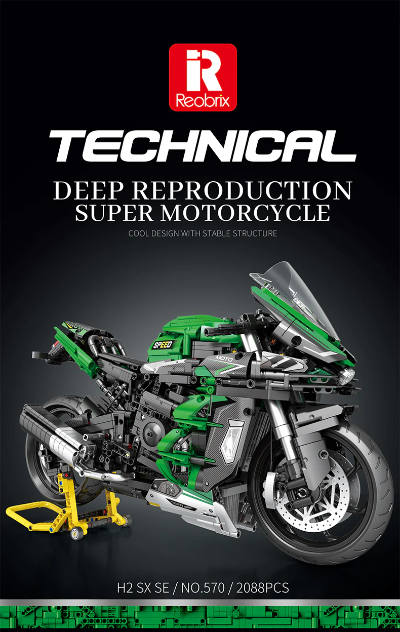 Reobrix 570 H2 SX SE Motorrad 1:5 | Technic 2088 Teile – Bild 8