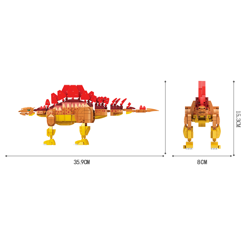 WOMA C0448-DS Stegosaurus | 697 Teile Dino – Bild 7