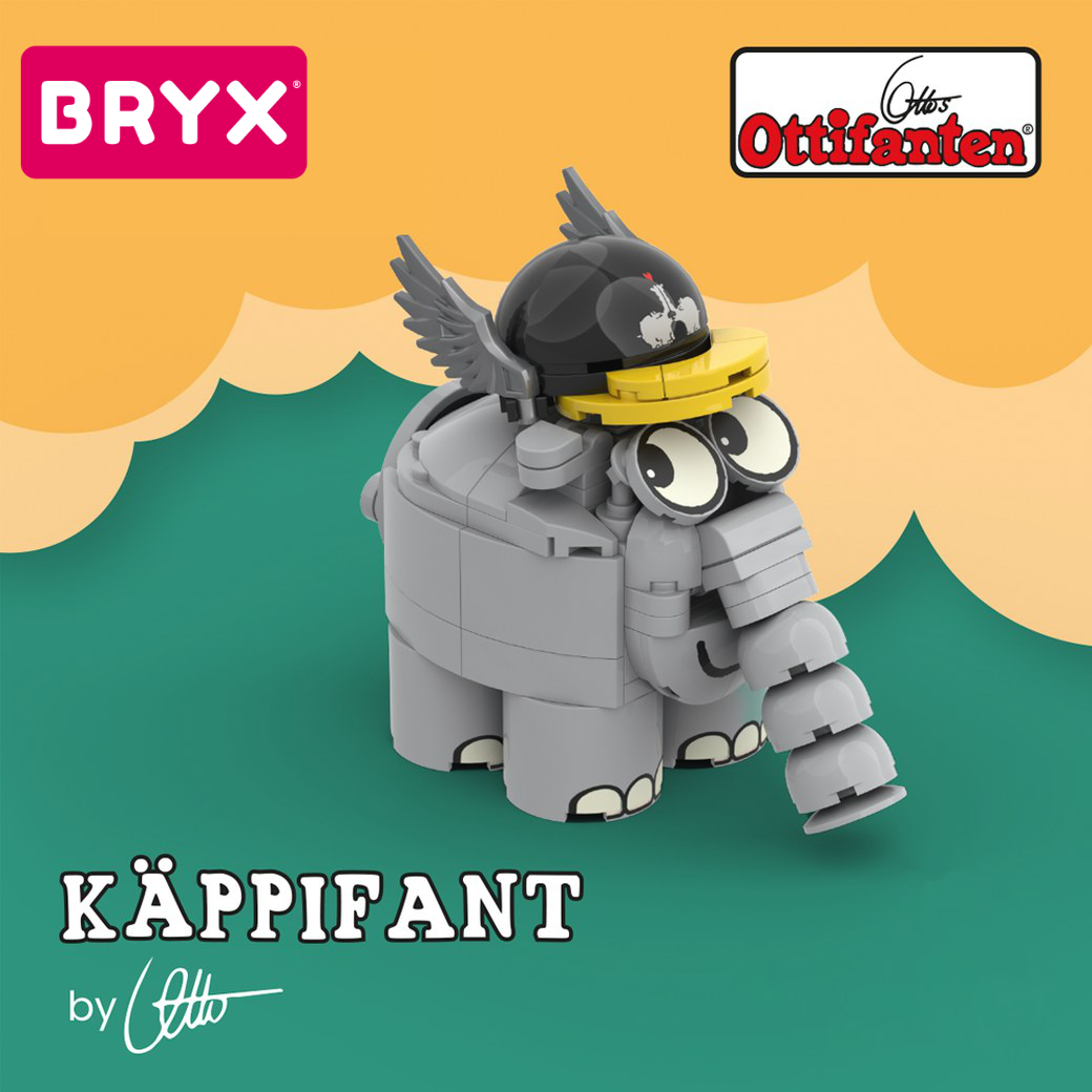 BRYX 260505 Ottifant mit Basecap Käppifant | 129 Teile