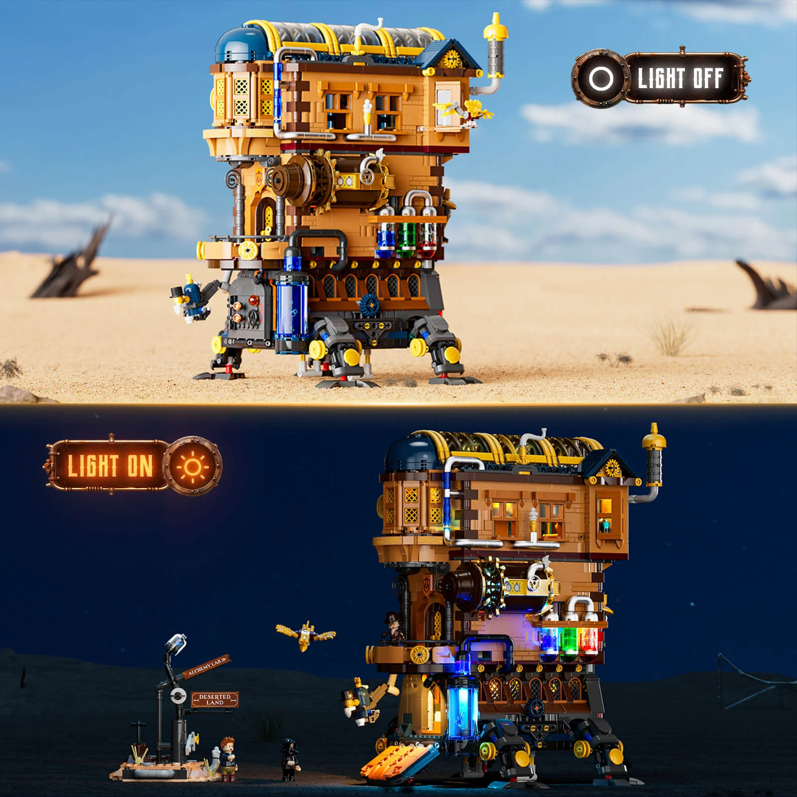 Lumibricks L9103 Alchemist's Moving Castle mit LED | 2690 Teile – Bild 5