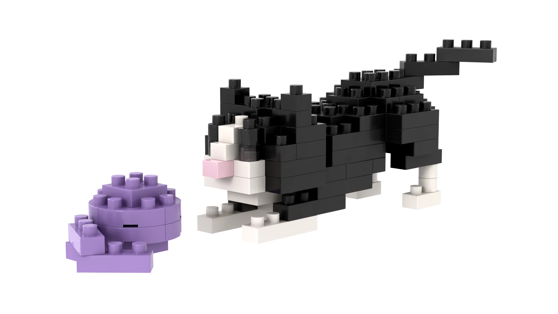 BRIXIES Micro 200.323 Spielende Katze | Tierwelt