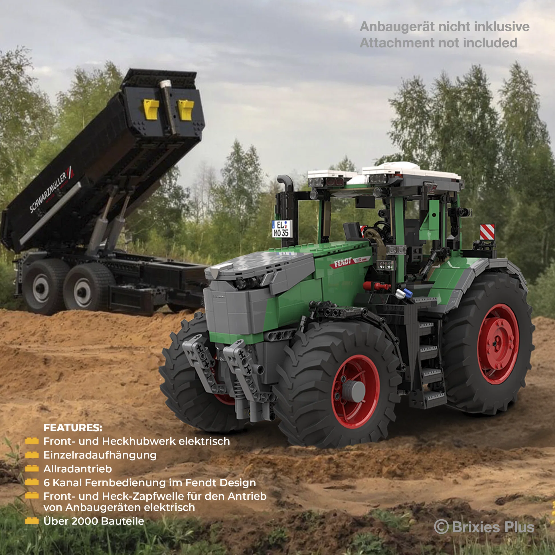 BRIXIES Plus 222.883 Fendt 1052 Vario RC 1:17 | Traktor 6-Kanal