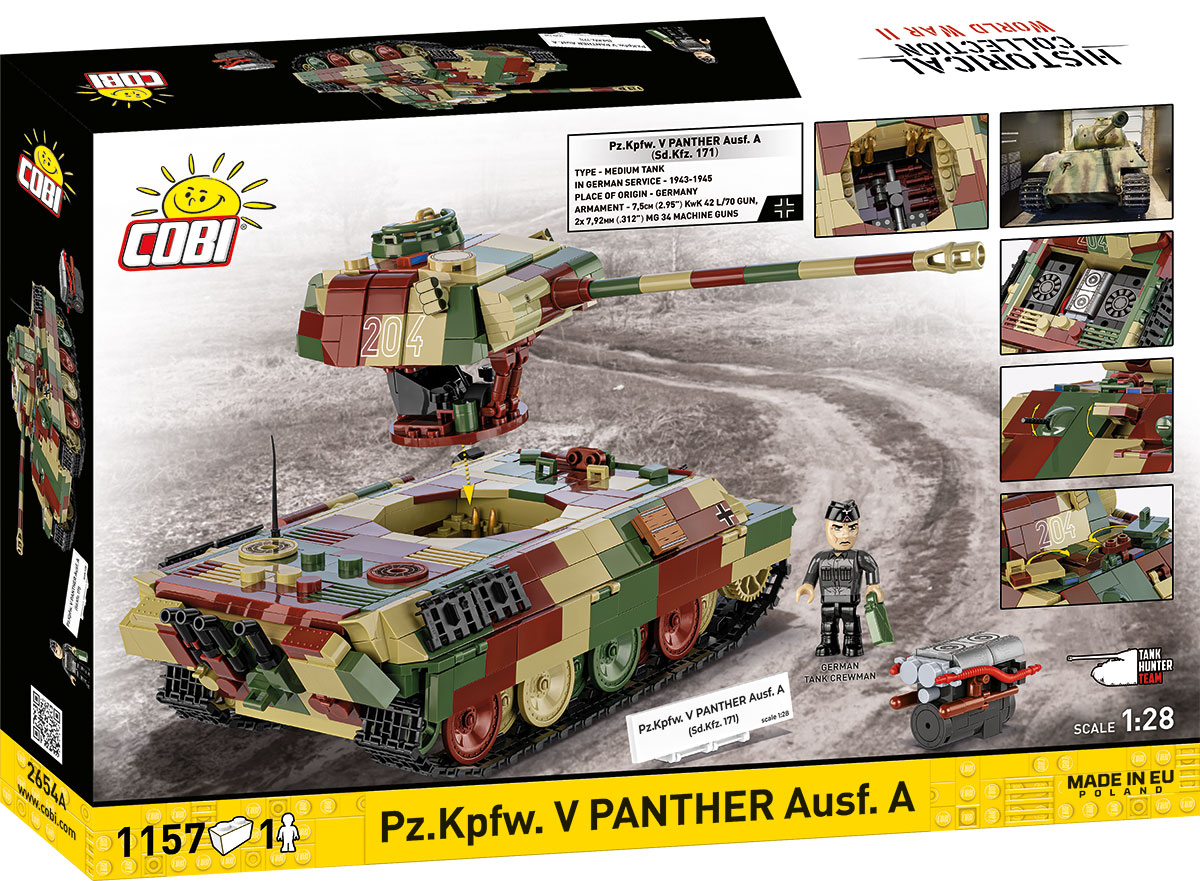COBI 2654A Pz.Kpfw. V Panther Ausf. A | 1157 Teile 1:28 – Bild 2