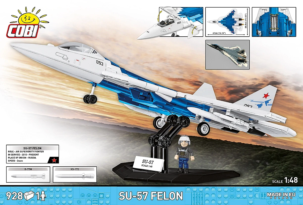 COBI 5909 Su-57 Felon (1:48) | Moderner Stealth-Jet – Bild 2