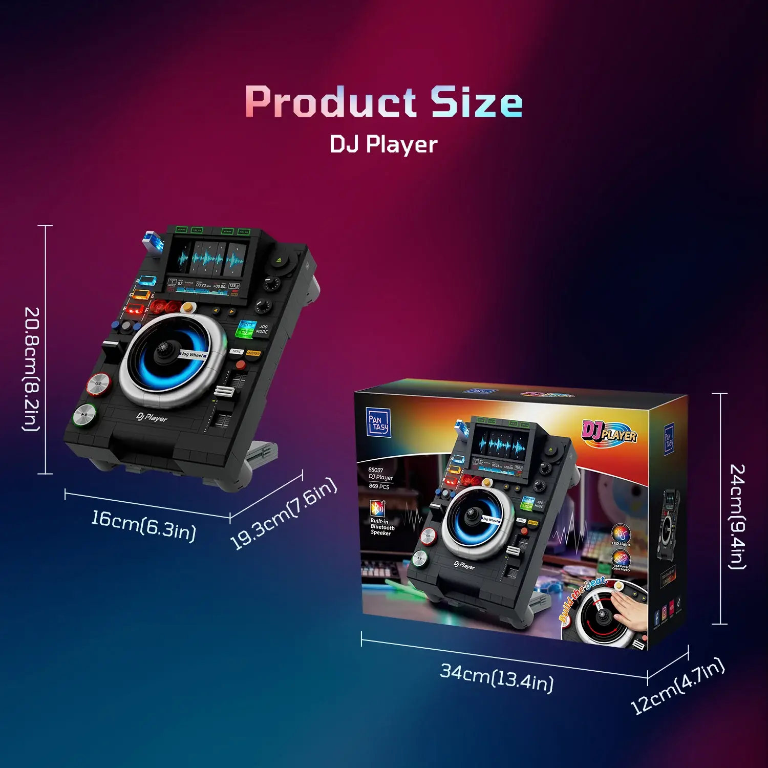 Pantasy 85037 DJ Player Mischpult | 869 Teile Musik-Set – Bild 8