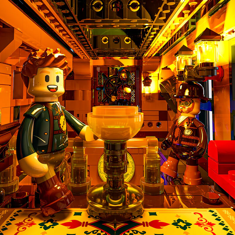 Lumibricks L9103 Alchemist's Moving Castle mit LED | 2690 Teile – Bild 6