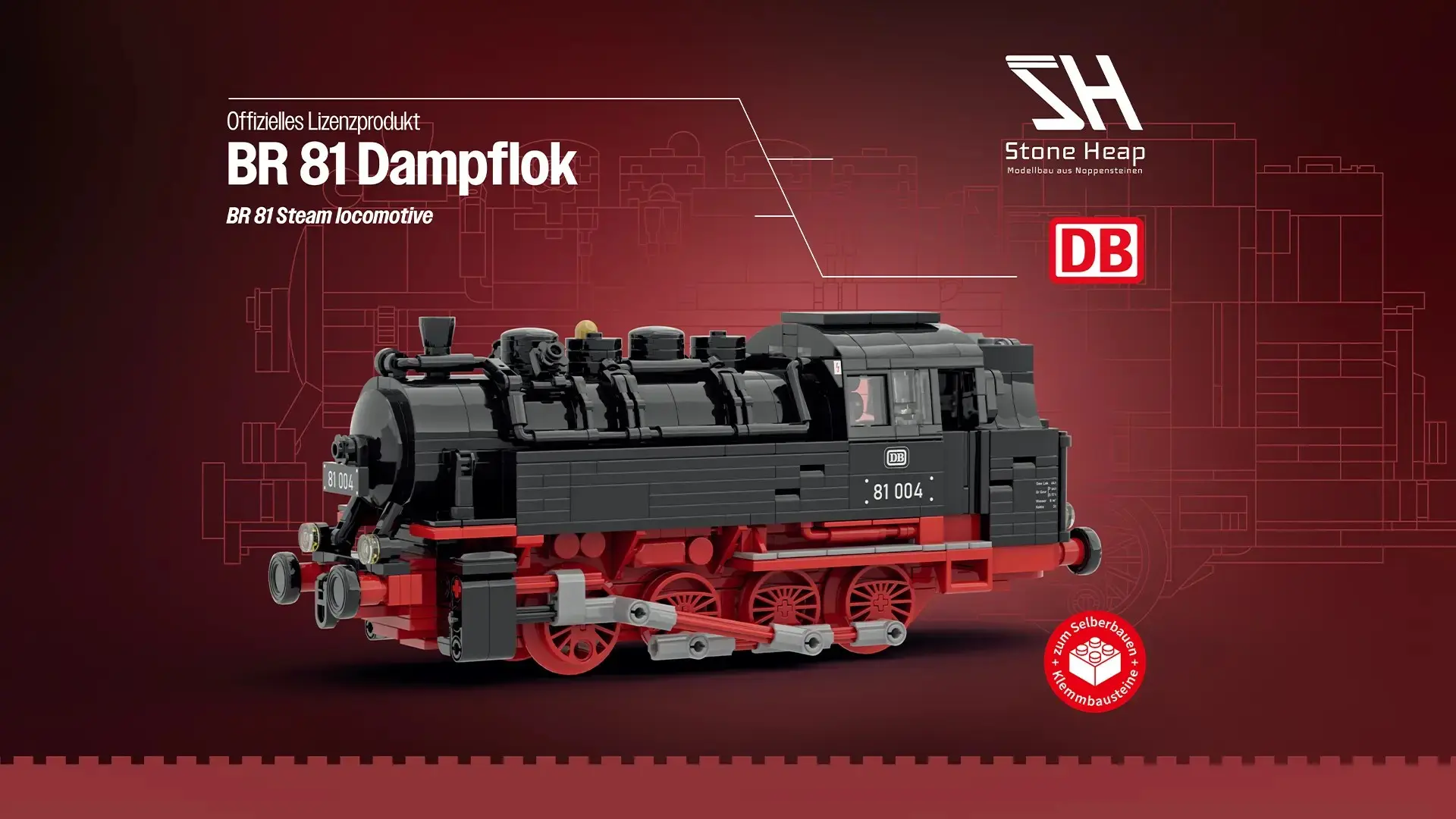 Stone Heap SH-3007 BR 81 Dampflok | 964 Teile