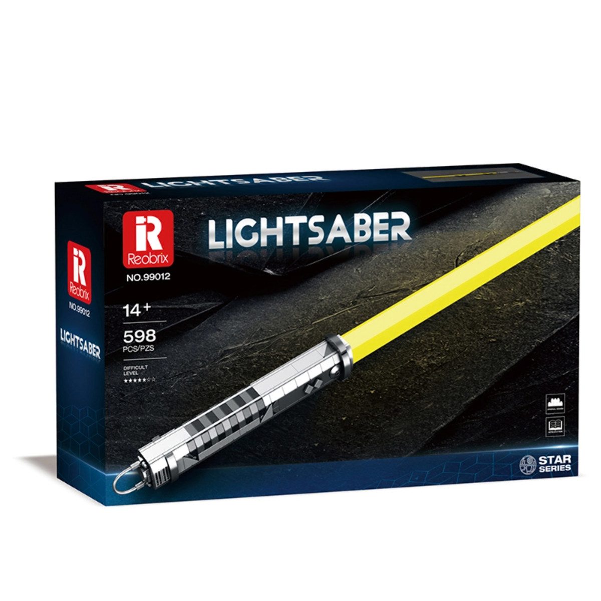 Reobrix 99012 Sci-Fi Lichtschwert Gelb | 598 Teile 98cm LED