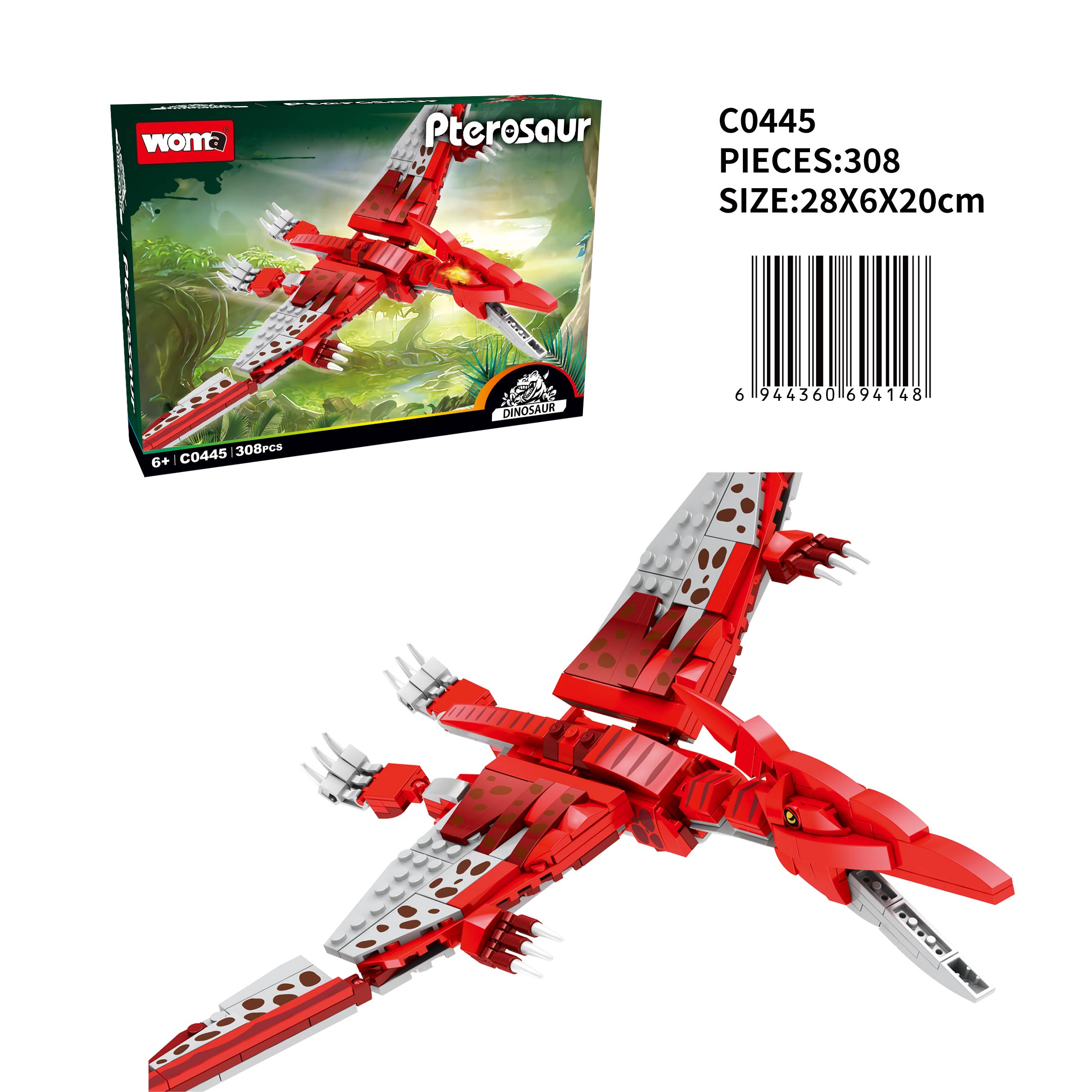 WOMA C0445-DS Pterosaur Flugsaurier | 308 Teile Dino – Bild 5