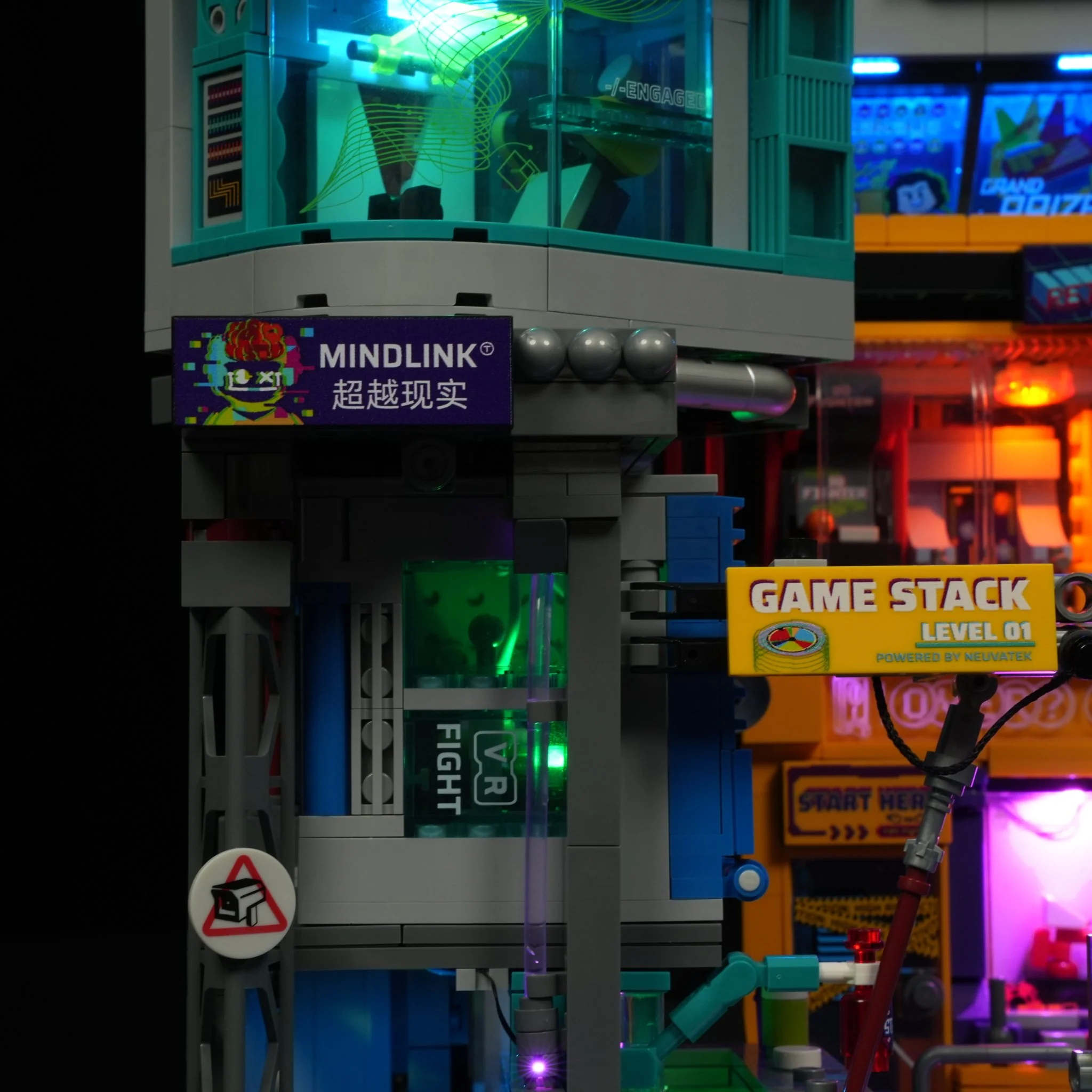Lumibricks 17005 Cyberpunk Arcade Game Stack | 2580 Teile LED – Bild 10