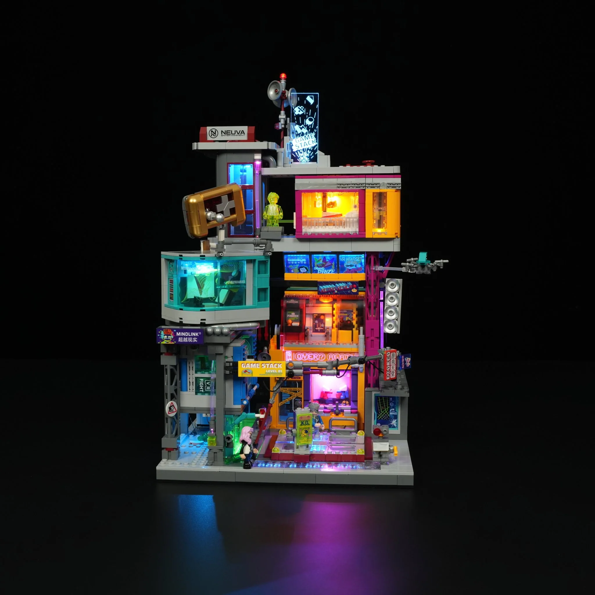 Lumibricks 17005 Cyberpunk Arcade Game Stack | 2580 Teile LED – Bild 2