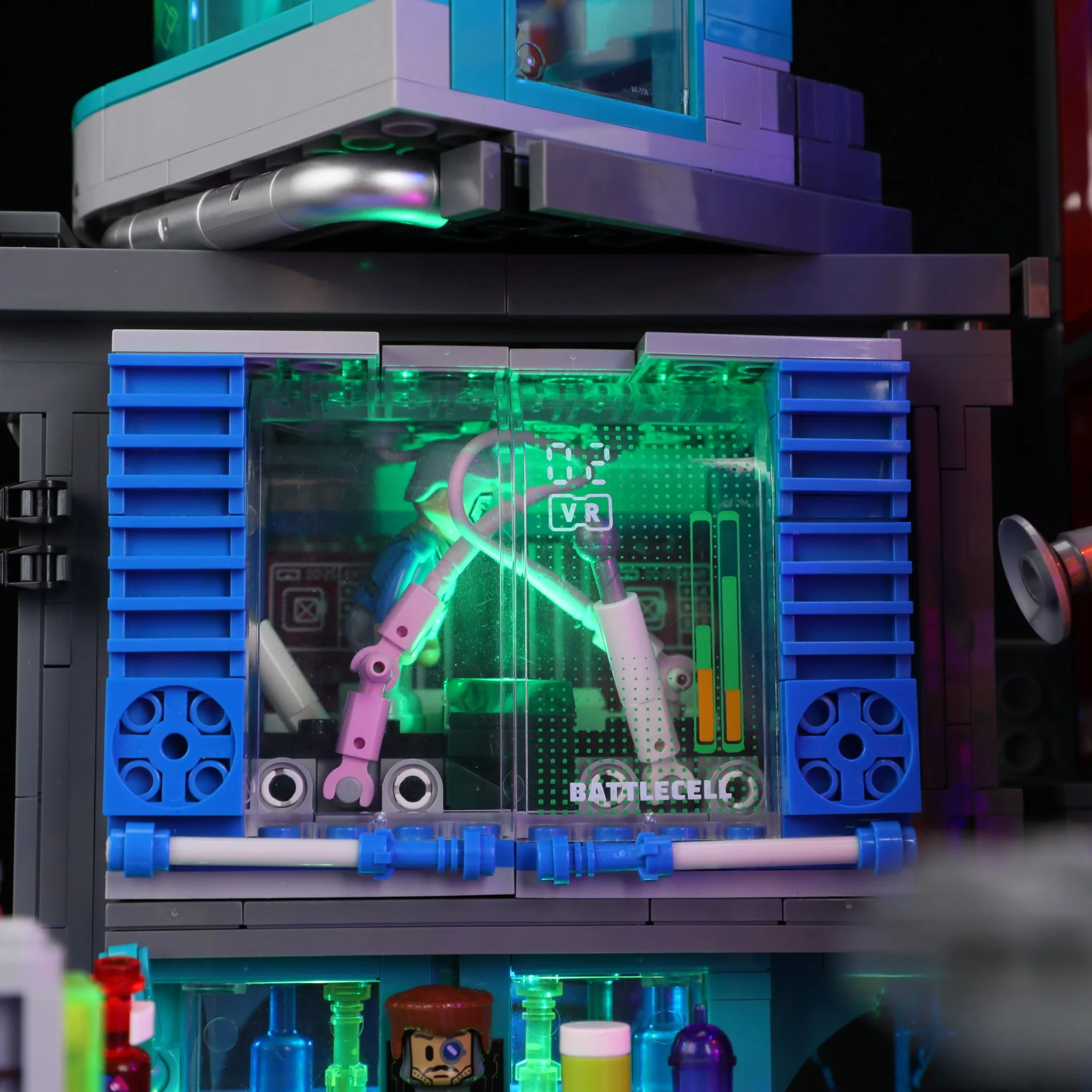 Lumibricks 17005 Cyberpunk Arcade Game Stack | 2580 Teile LED – Bild 7