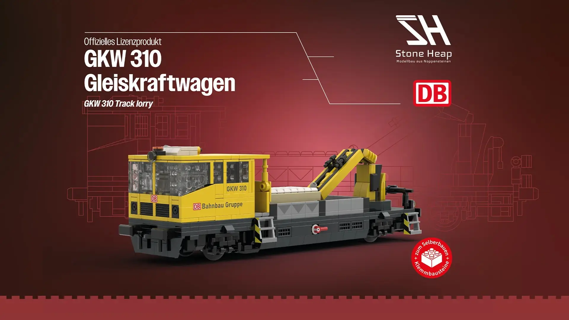 Stone Heap SH-3013 GKW 310 Gleiskraftwagen | 813 Teile