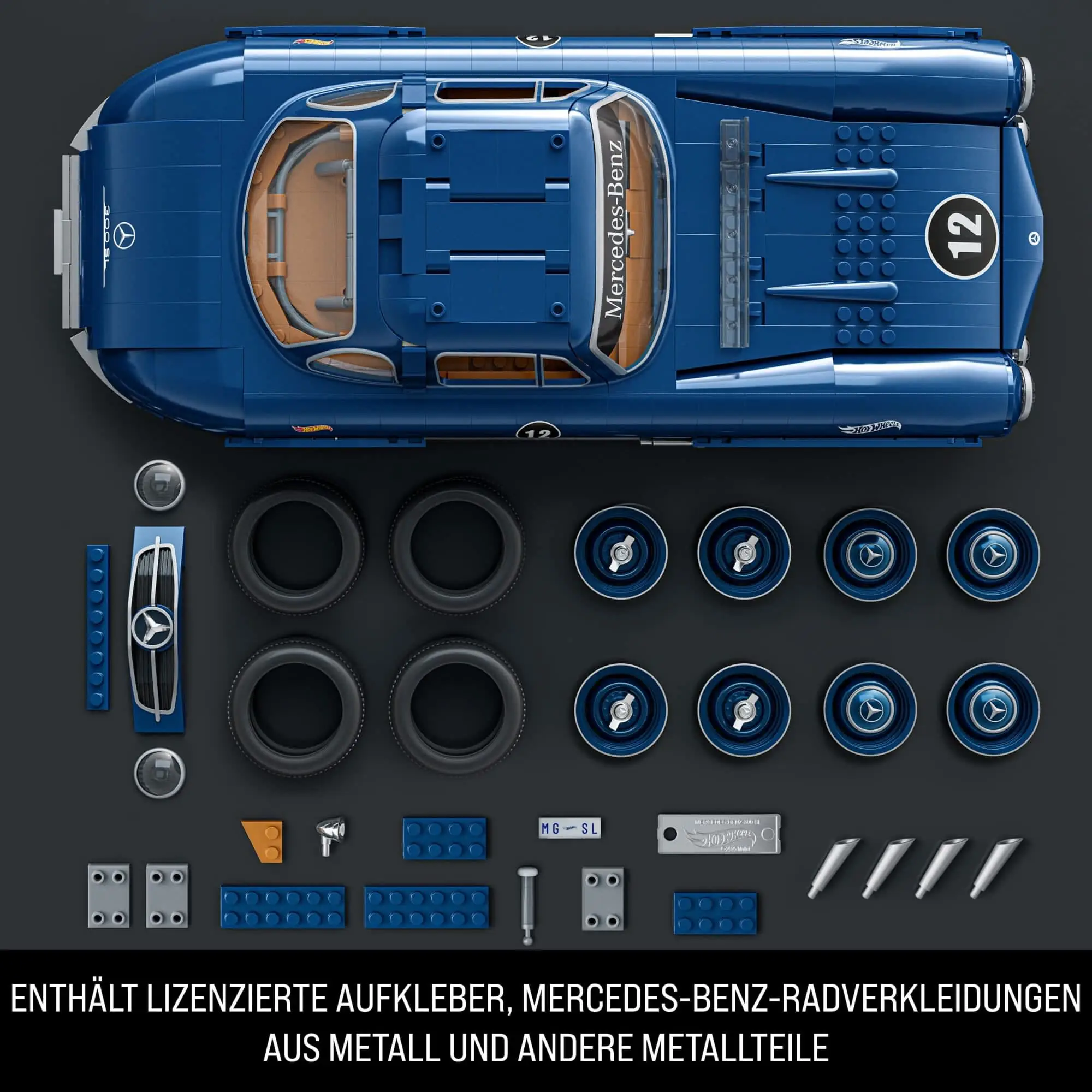 Mattel Hot Wheels Mercedes-Benz 300 SL 1:12 Bauset | 1600 Teile – Bild 4