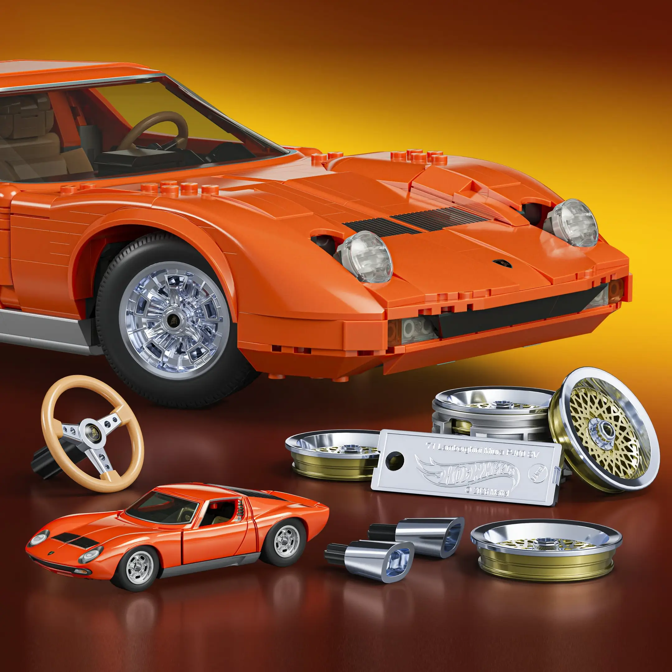 Mattel Hot Wheels™ ’71 Lamborghini™ Miura P400 SV 1:12 Bauset | 1523 Teile – Bild 5