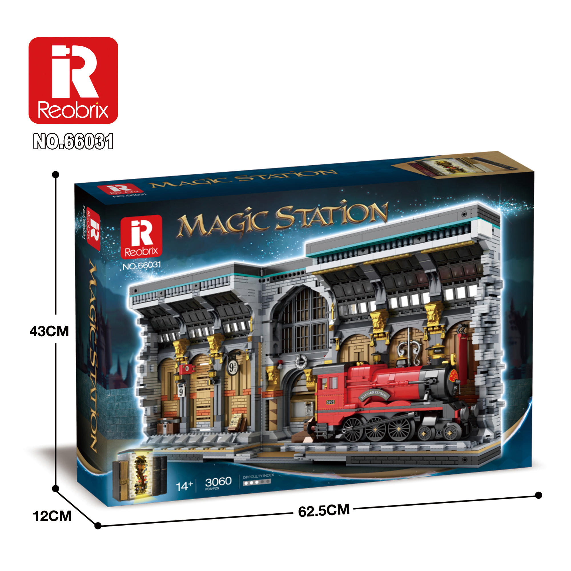 Reobrix 66031 Magical Train Station Book Nook | 3060 Teile – Bild 3