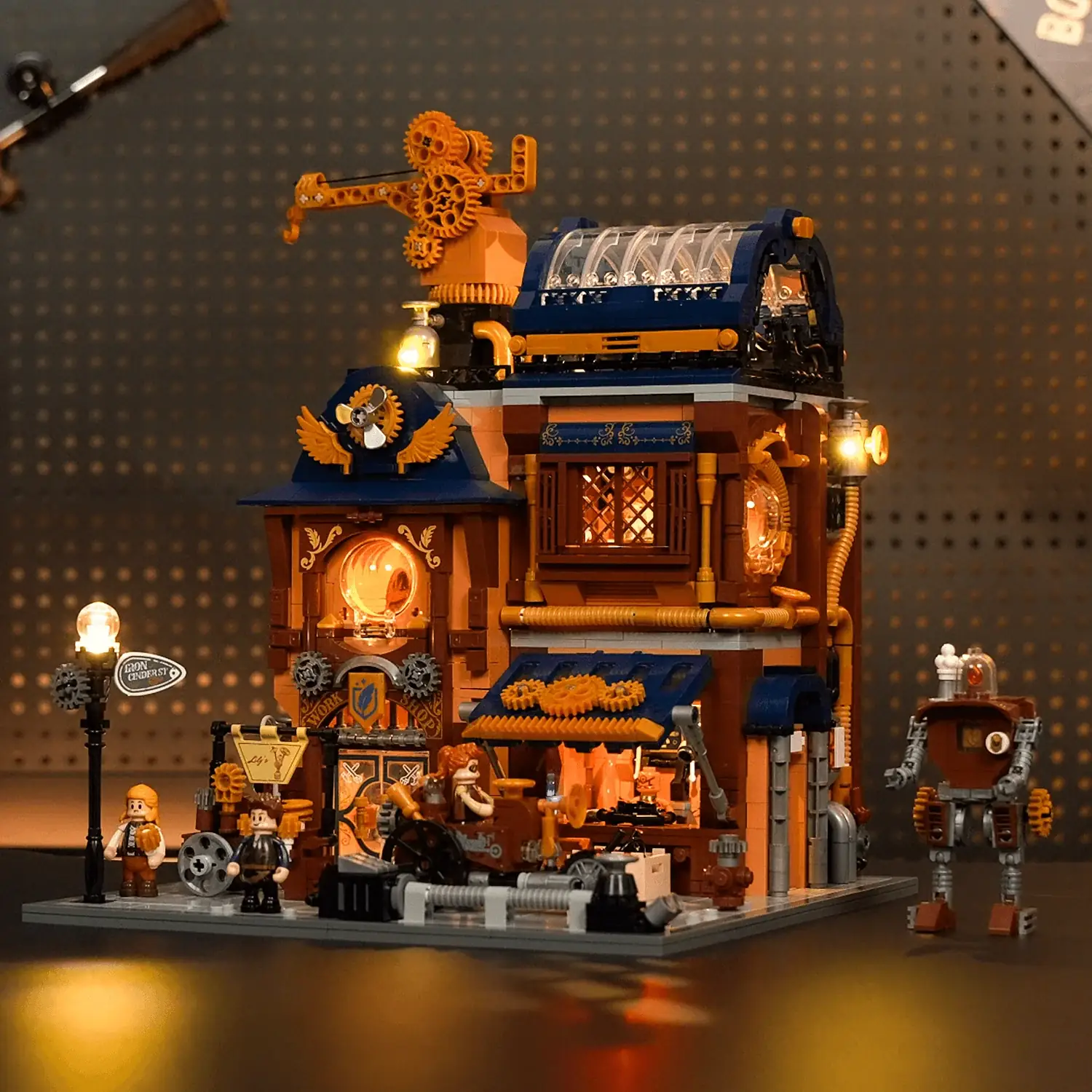 Lumibricks 11015 Steampunk Mechanical Workshop mit LED | 2006 Teile – Bild 4