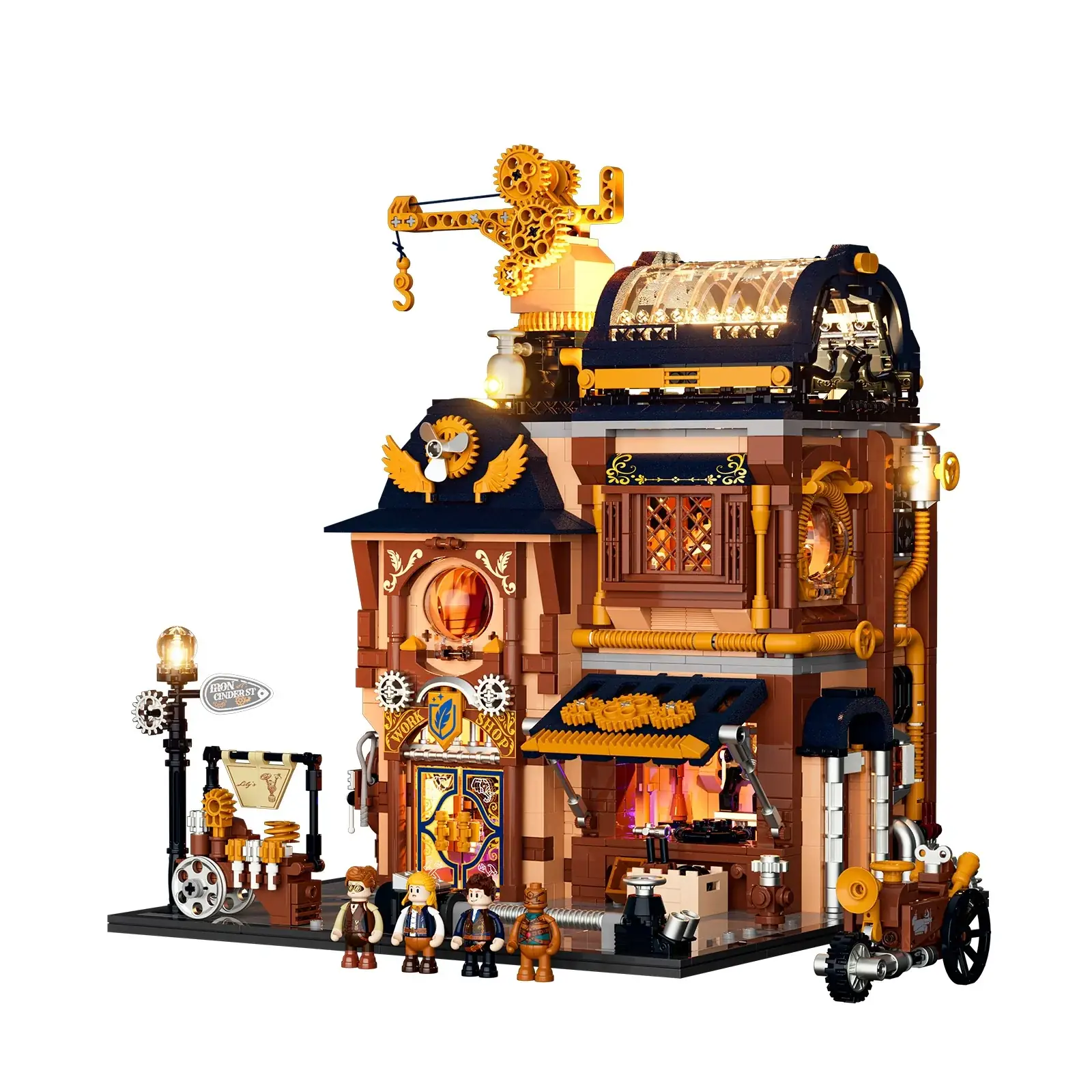 Lumibricks 11015 Steampunk Mechanical Workshop mit LED | 2006 Teile