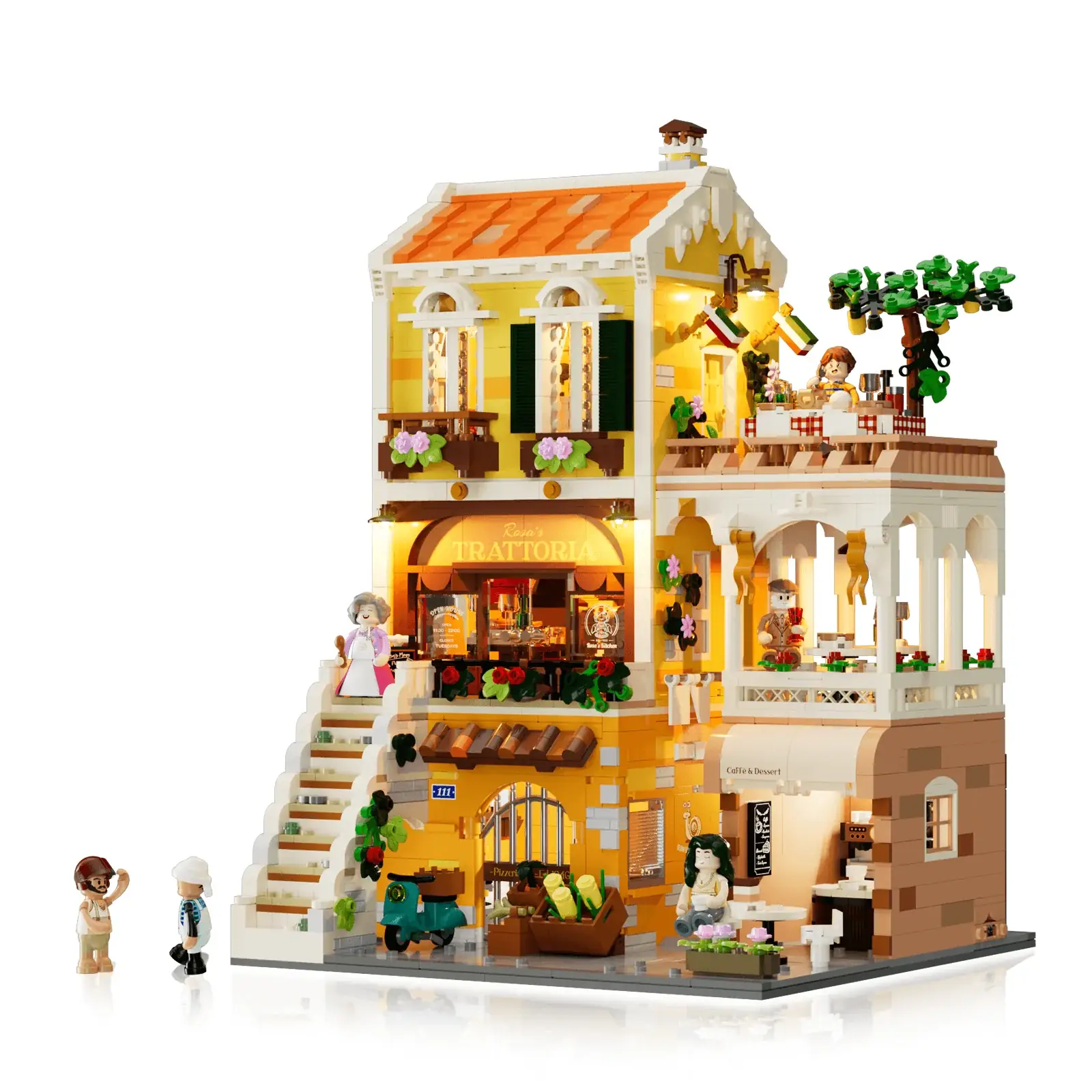 Lumibricks 15010 Italian Homestyle Restaurant mit LED | 2868 Teile – Bild 2