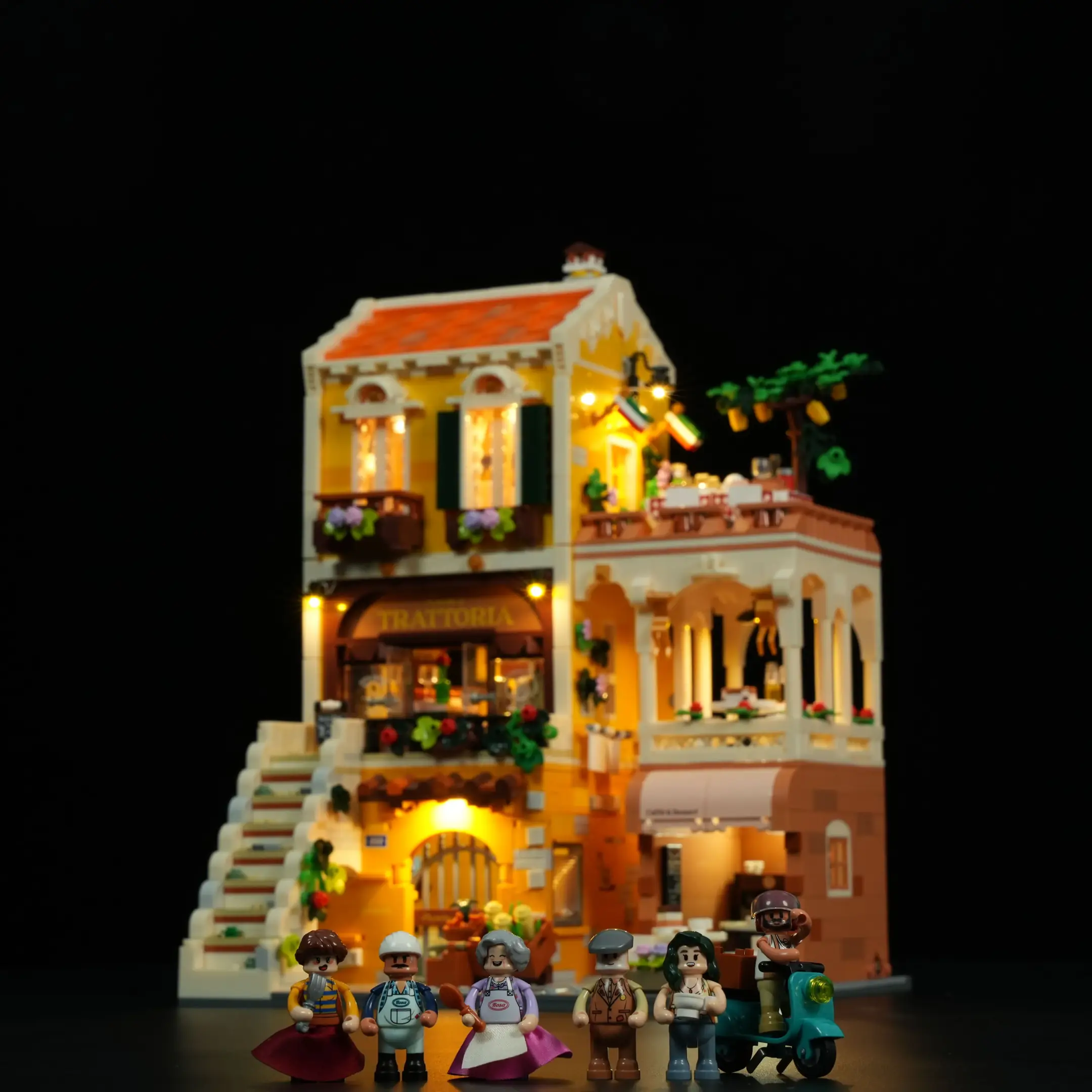 Lumibricks 15010 Italian Homestyle Restaurant mit LED | 2868 Teile – Bild 3