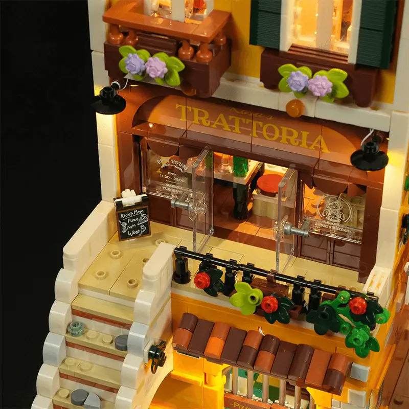 Lumibricks 15010 Italian Homestyle Restaurant mit LED | 2868 Teile – Bild 9
