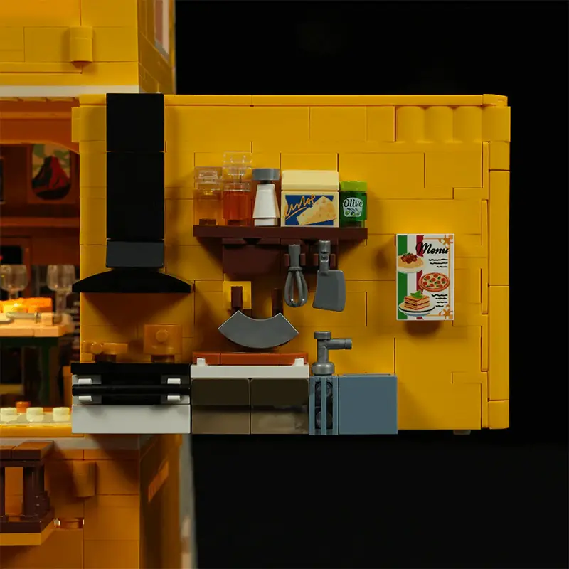 Lumibricks 15010 Italian Homestyle Restaurant mit LED | 2868 Teile – Bild 10