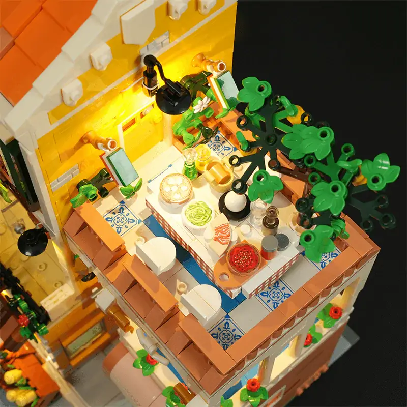 Lumibricks 15010 Italian Homestyle Restaurant mit LED | 2868 Teile – Bild 12