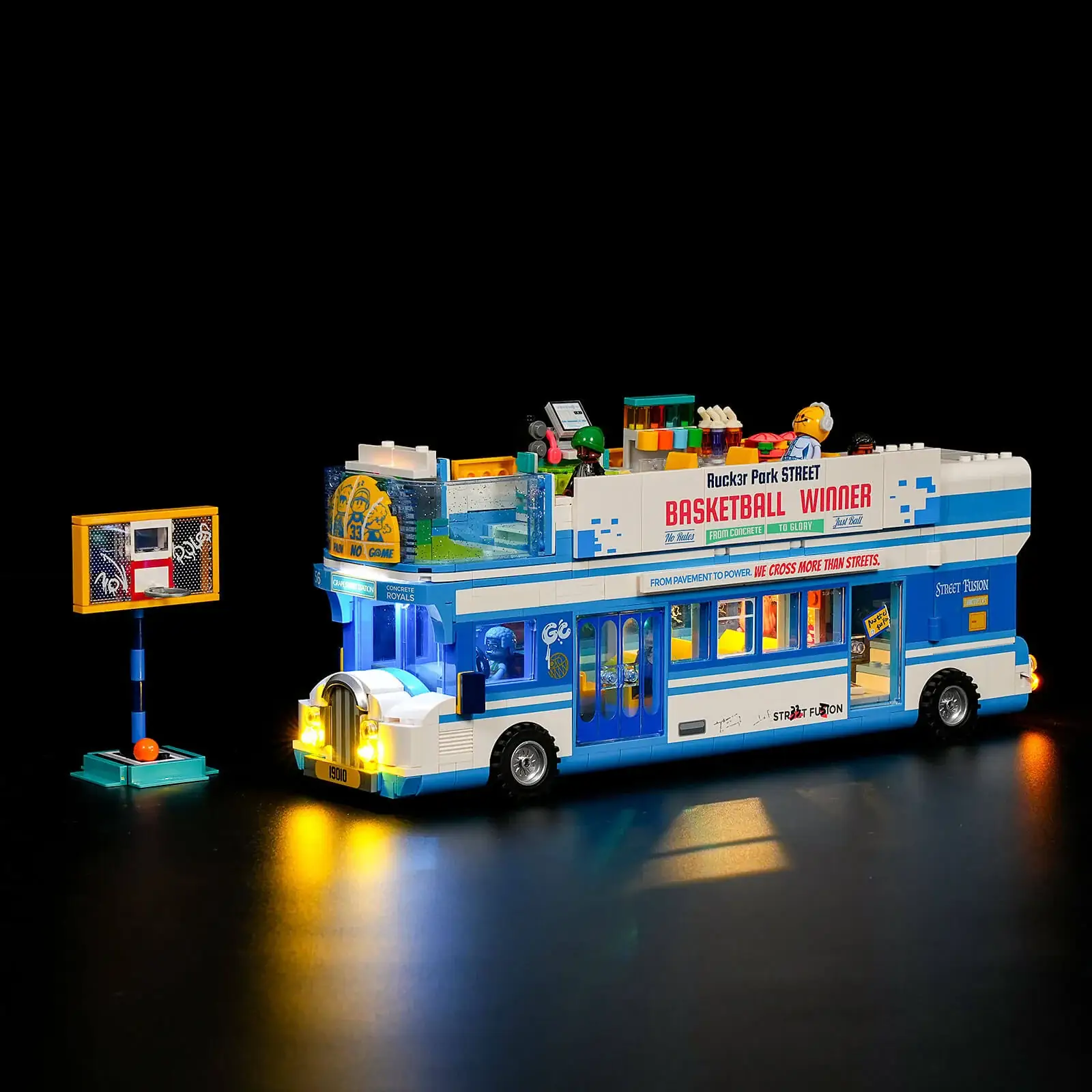 Lumibricks 19010 Streetball Tour Bus mit LED | 1170 Teile – Bild 2