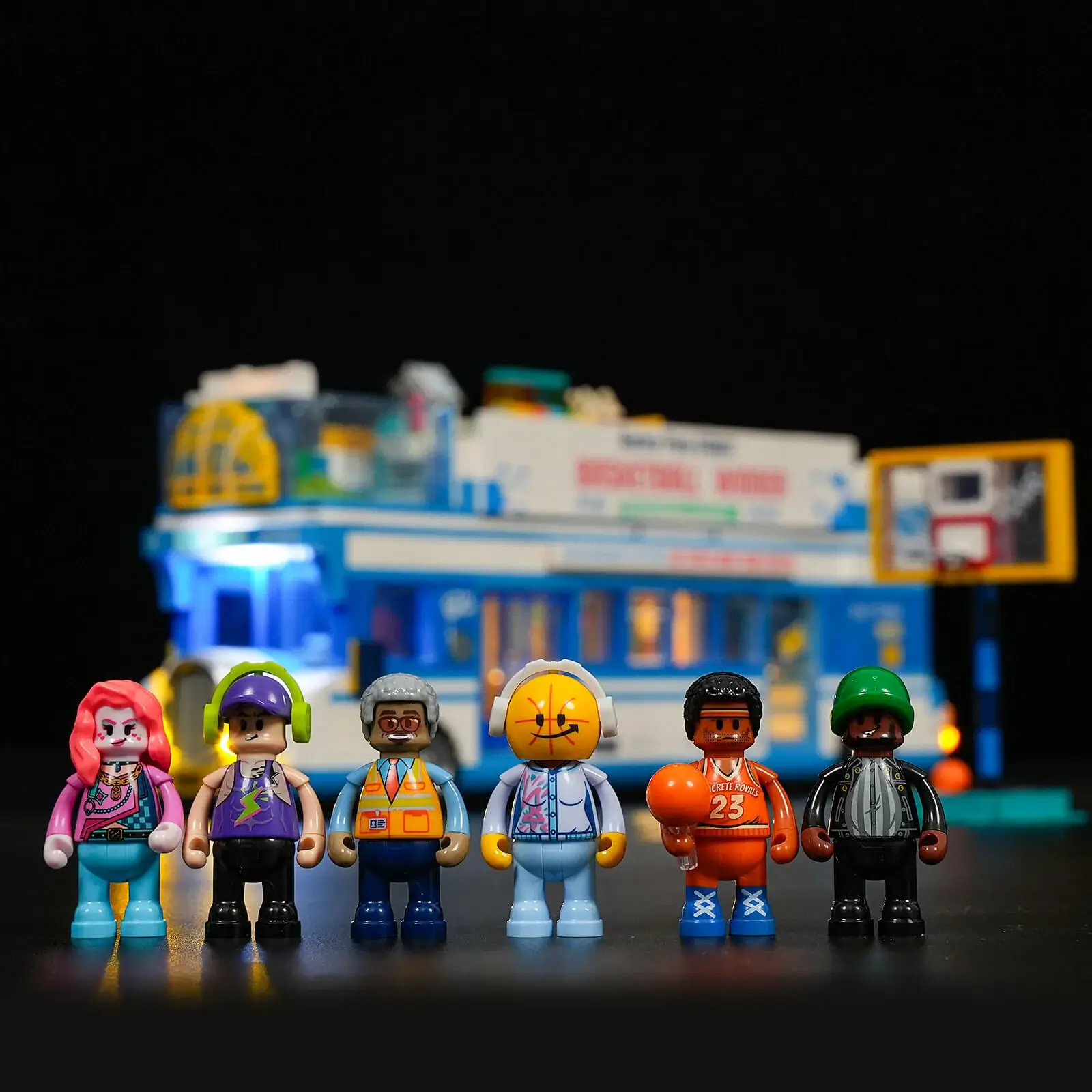 Lumibricks 19010 Streetball Tour Bus mit LED | 1170 Teile – Bild 4
