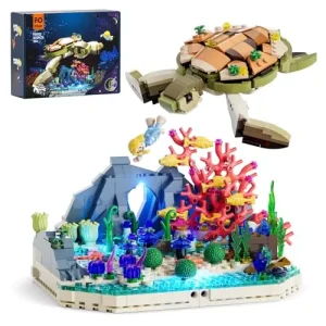 Lumibricks F9072 Turtle Reef Dream mit LED | 835 Teile Ozean