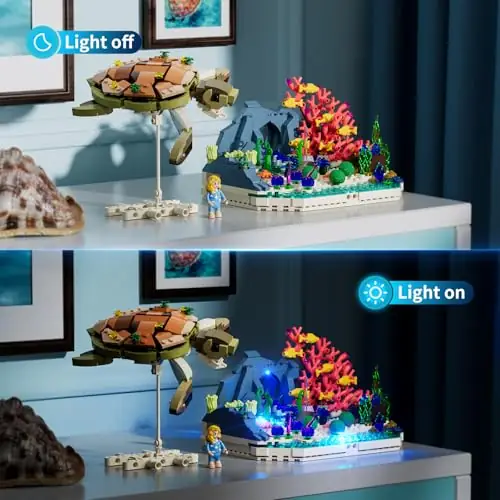 Lumibricks F9072 Turtle Reef Dream mit LED | 835 Teile Ozean – Bild 2