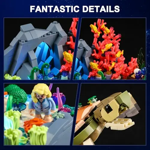 Lumibricks F9072 Turtle Reef Dream mit LED | 835 Teile Ozean – Bild 3