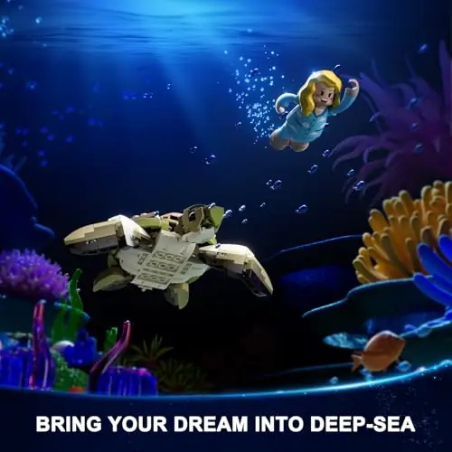 Lumibricks F9072 Turtle Reef Dream mit LED | 835 Teile Ozean – Bild 5
