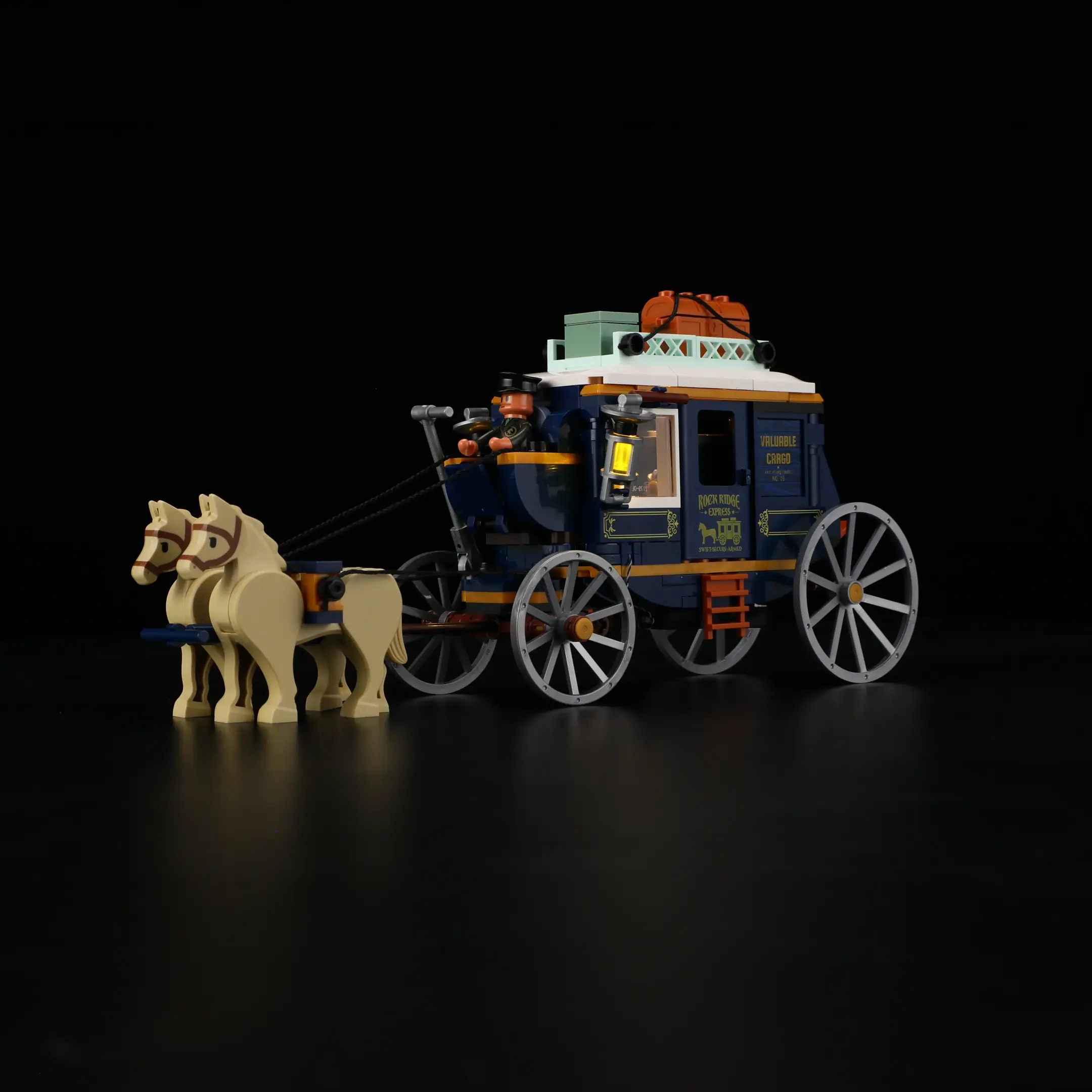 Lumibricks L9099 Schatzpostkutsche mit LED | 309 Teile Western – Bild 7