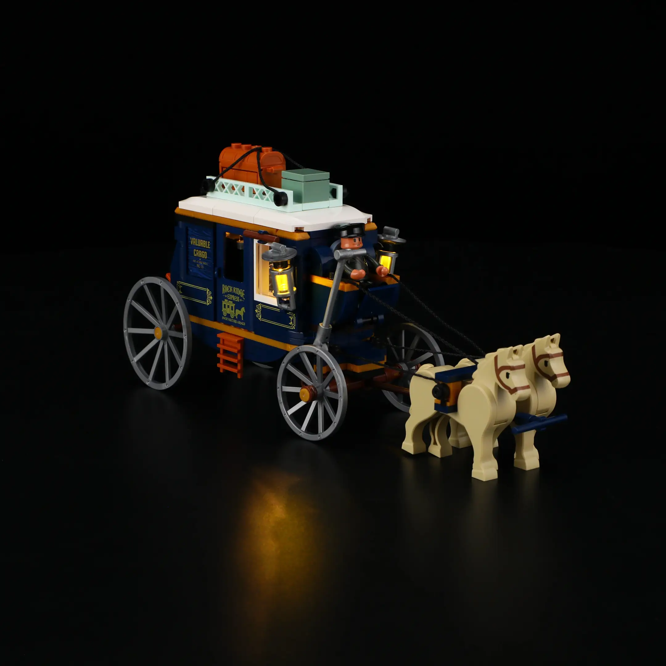 Lumibricks L9099 Schatzpostkutsche mit LED | 309 Teile Western – Bild 8