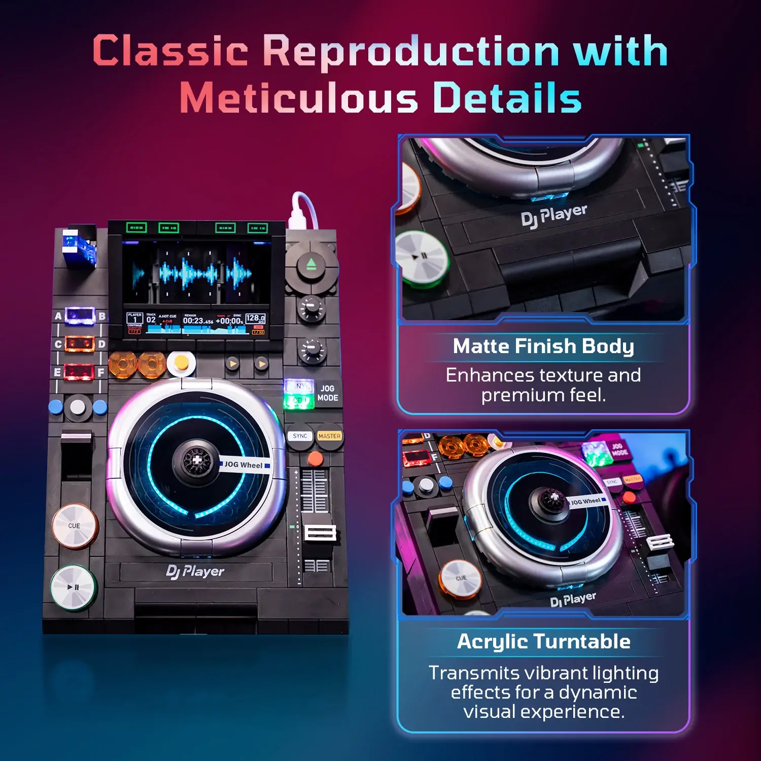 Pantasy 85037 DJ Player Mischpult | 869 Teile Musik-Set – Bild 3