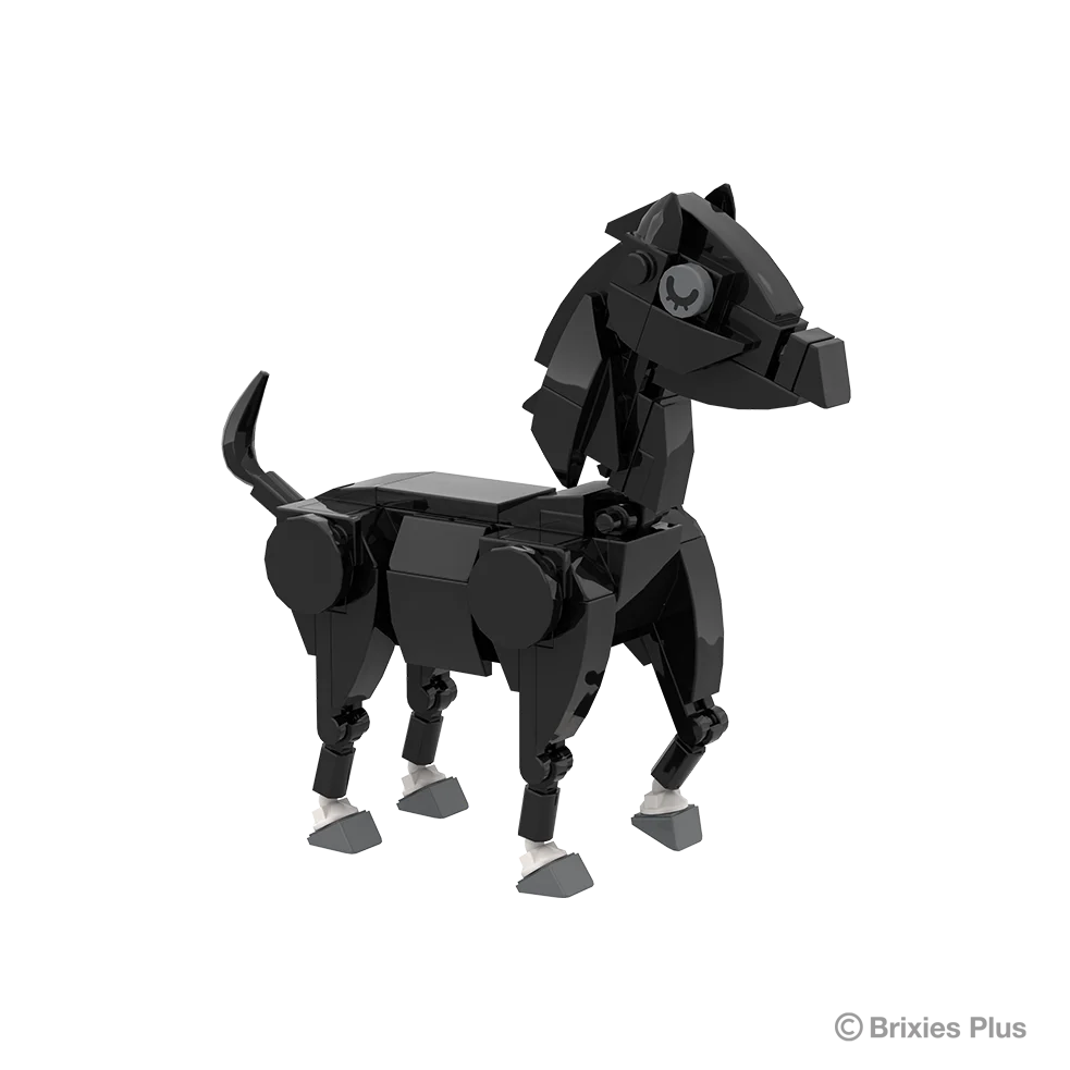 BRIXIES Plus 222.221 Farmbuddies Pferd schwarz | Tier-Bauset